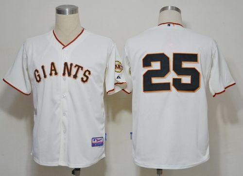 Giants #25 Barry Bonds Cream Cool Base Stitched MLB Jersey