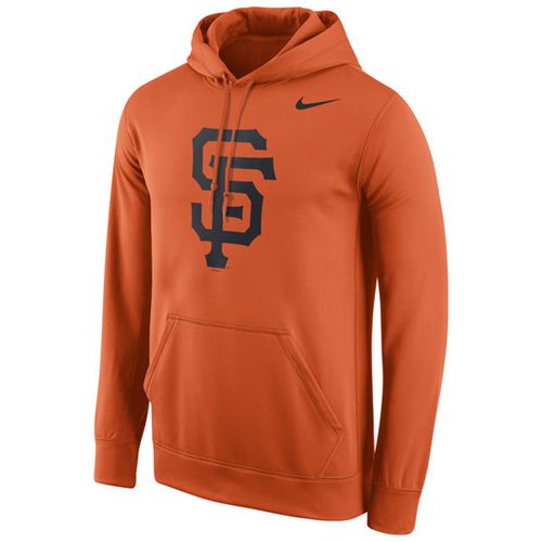 San Francisco Giants  Logo Performance Pullover Orange MLB Hoodie