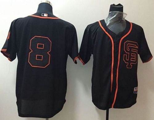 Giants #8 Hunter Pence Black Alternate Cool Base Stitched MLB Jersey