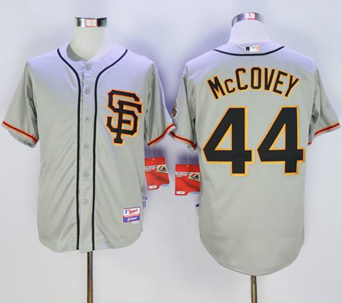 Giants #44 Willie McCovey Grey Cool Base Stitched MLB Jersey