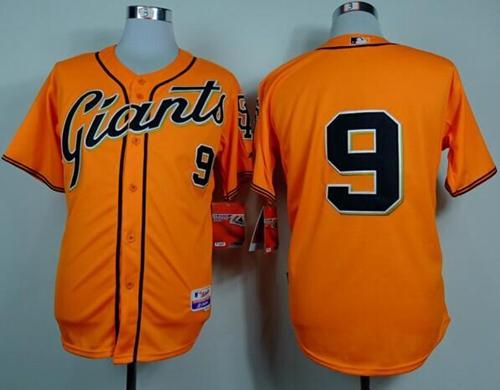 Giants #9 Brandon Belt Orange Cool Base Stitched MLB Jersey