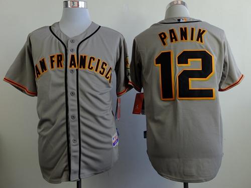 Giants #12 Joe Panik Grey Road Cool Base Stitched MLB Jersey