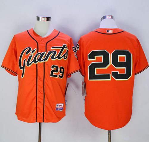 Giants #29 Jeff Samardzija Orange Alternate Cool Base Stitched MLB Jersey