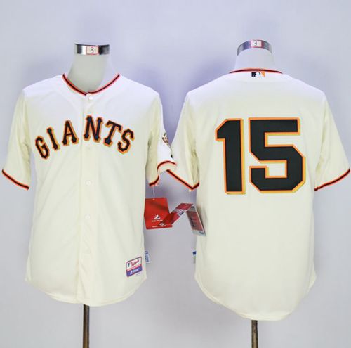 Giants #15 Bruce Bochy Cream Home Cool Base Stitched MLB Jersey