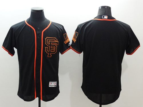 Giants Blank Black Flexbase Authentic Collection Alternate Stitched MLB Jersey