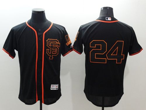 Giants #24 Willie Mays Black Flexbase Authentic Collection Alternate Stitched MLB Jersey