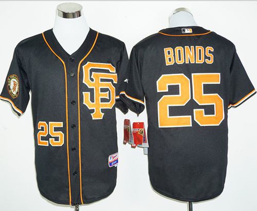 Giants #25 Barry Bonds Black 2016 Cool Base Stitched MLB Jersey