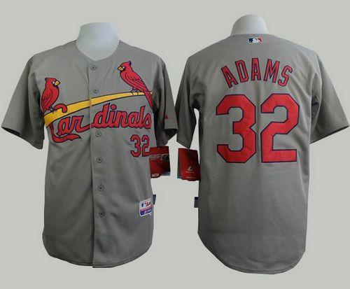 Cardinals #32 Matt Adams Grey Cool Base Stitched MLB Jersey