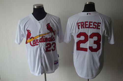 Cardinals #23 David Freese White Cool Base Stitched MLB Jersey