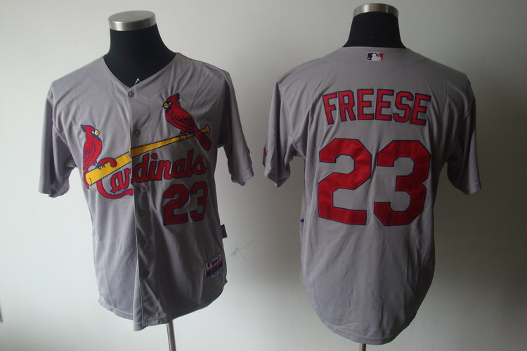 Cardinals #23 David Freese Grey Cool Base Stitched MLB Jersey