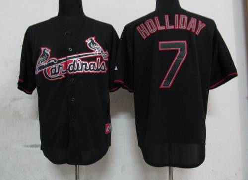 Cardinals #7 Matt Holliday Black Fashion Stitched MLB Jersey