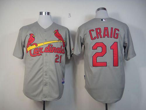 Cardinals #21 Allen Craig Grey Cool Base Stitched MLB Jersey