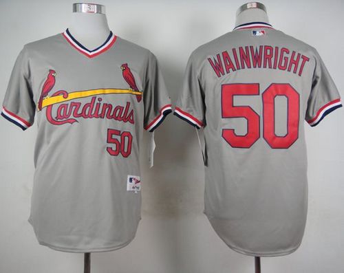 Cardinals #50 Adam Wainwright Grey 1978 Turn Back The Clock Stitched MLB Jersey