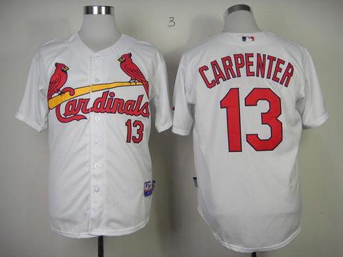 Cardinals #13 Matt Carpenter White Cool Base Stitched MLB Jersey
