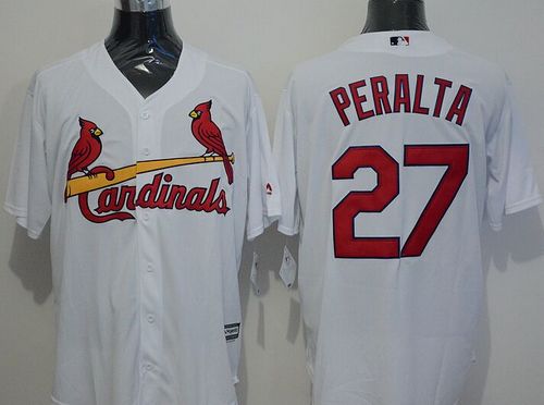 Cardinals #27 Jhonny Peralta White New Cool Base Stitched MLB Jersey