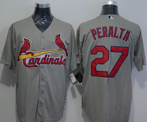 Cardinals #27 Jhonny Peralta Grey New Cool Base Stitched MLB Jersey