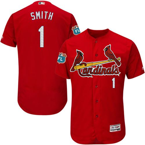 Cardinals #1 Ozzie Smith Red Flexbase Authentic Collection Stitched MLB Jersey