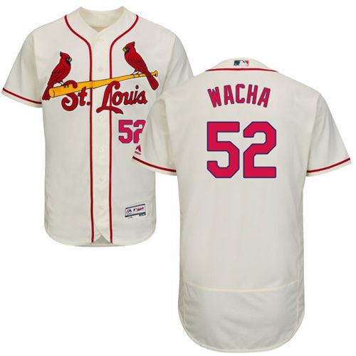 Cardinals #52 Michael Wacha Cream Flexbase Authentic Collection Stitched MLB Jersey