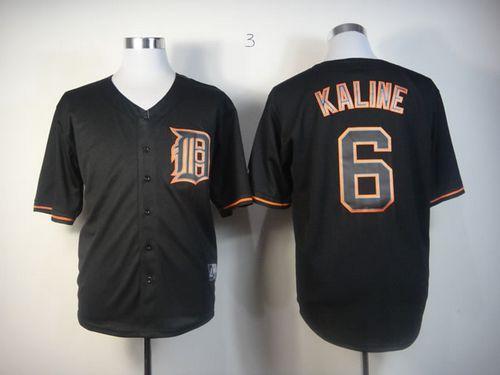 Tigers #6 Al Kaline Black Fashion Stitched MLB Jersey