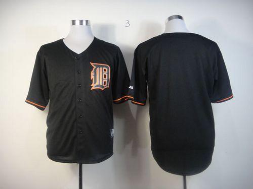 Tigers Blank Black Fashion Stitched MLB Jersey