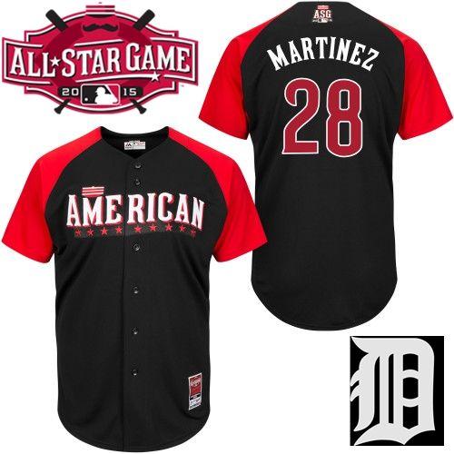 Tigers #28 J. D. Martinez Black 2015 All Star American League Stitched MLB Jersey
