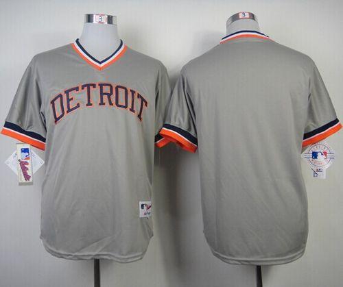 Tigers Blank Grey 1984 Turn Back The Clock Stitched MLB Jersey