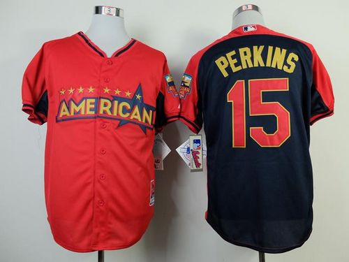 Twins #15 Glen Perkins Red/Navy American League 2014 All Star BP Stitched MLB Jersey