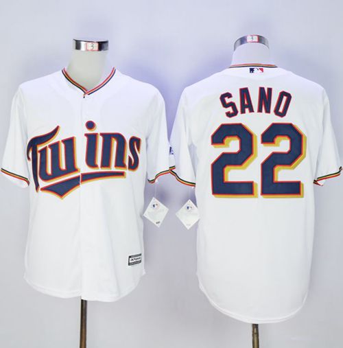 Twins #22 Miguel Sano New White Cool Base Stitched MLB Jersey
