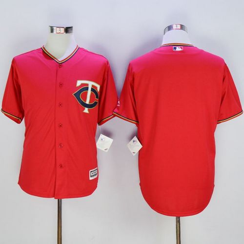 Twins Blank Red New Cool Base Stitched MLB Jersey
