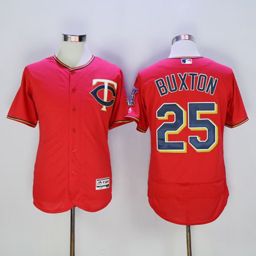 Twins #25 Byron Buxton Red Flexbase Authentic Collection Stitched MLB Jersey