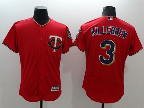 Twins #3 Harmon Killebrew Red Flexbase Authentic Collection Stitched MLB Jersey