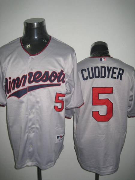 Twins #5 Michael Cuddyer Stitched Grey MLB Jersey