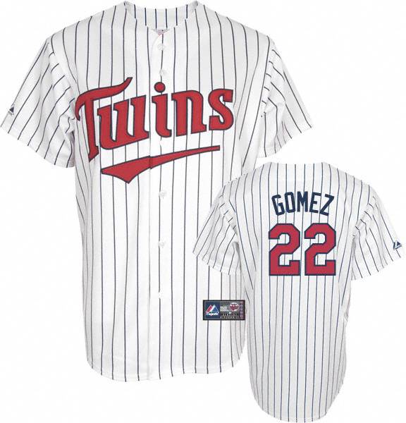 Twins #22 Carlos Gomez Stitched White MLB Jersey