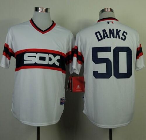 White Sox #50 John Danks White Alternate Home Cool Base Stitched MLB Jersey