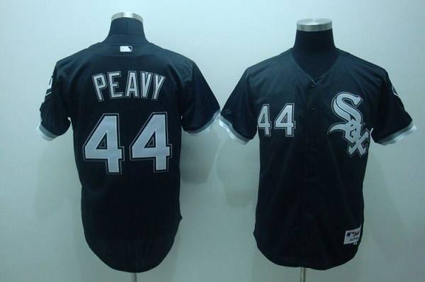 White Sox #44 Jake Peavy Stitched Black MLB Jersey