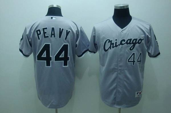 White Sox #44 Jake Peavy Stitched Grey MLB Jersey