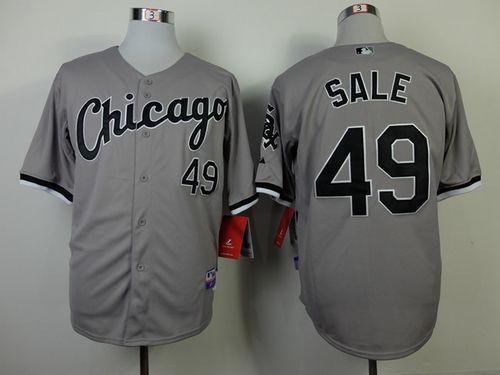 White Sox #49 Chris Sale Grey Cool Base Stitched MLB Jerseys