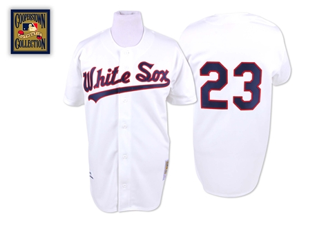 Mitchell and Ness White Sox #23 Robin Ventura White Throwback Stitched MLB Jersey