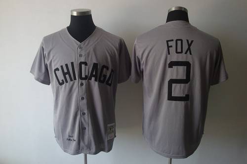 Mitchell and Ness 1960 Chicago White Sox #2 Nellie Fox Grey Throwback Stitched MLB Jerseys