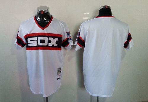 Mitchell And Ness White Sox Blank White Throwback Stitched MLB Jersey