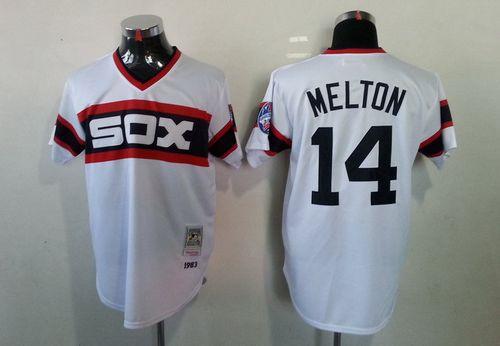 Mitchell And Ness 1983 White Sox #14 Bill Melton White Throwback Stitched MLB Jersey