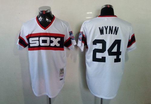 Mitchell And Ness 1983 White Sox #24 Early Wynn White Throwback Stitched MLB Jersey