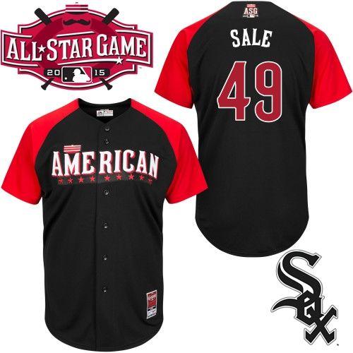 White Sox #49 Chris Sale Black 2015 All Star American League Stitched MLB Jersey
