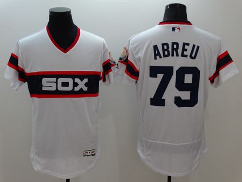 White Sox #79 Jose Abreu White Flexbase Authentic Collection Stitched MLB Jersey
