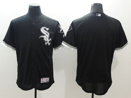 White Sox Blank Black Flexbase Authentic Collection Stitched MLB Jersey