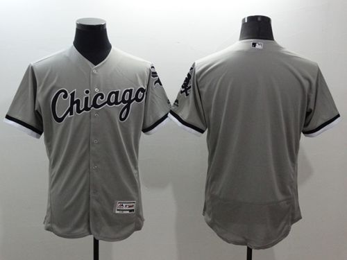 White Sox Blank Grey Flexbase Authentic Collection Stitched MLB Jersey