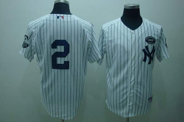Yankees #2 Derek Jeter White GMS The Boss Stitched MLB Jersey