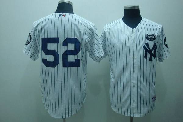 Yankees #52 C.C. Sabathia White GMS The Boss Stitched MLB Jersey