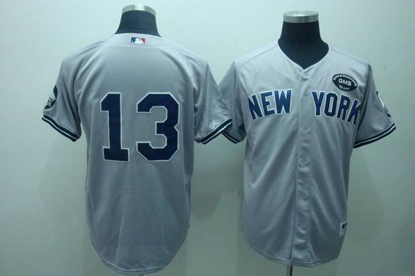 Yankees #13 Alex Rodriguez Grey GMS The Boss Stitched MLB Jersey