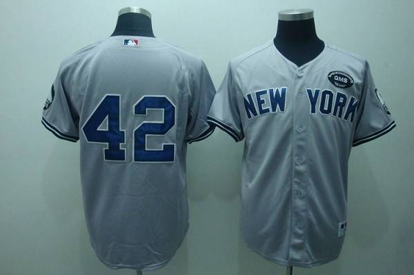 Yankees #42 Mariano Rivera Grey GMS The Boss Stitched MLB Jersey